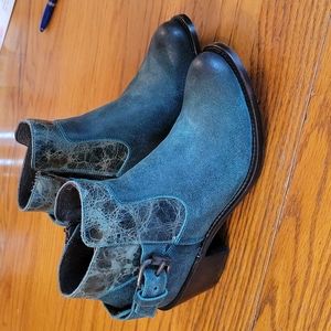 Green J.B. Dillon Western Leather Bootie Size 6